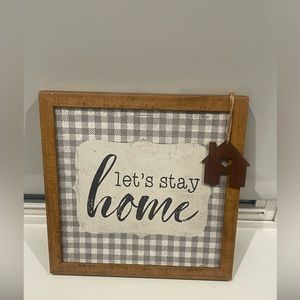 At Home Let’s stay Hime Wall Decor